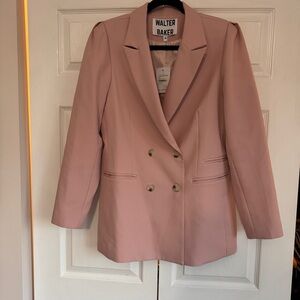 Walter Baker Blush Double-Breasted Blazer